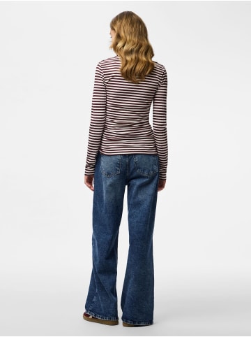 Pieces Oberteil mit langen Ärmeln in Tawny Port