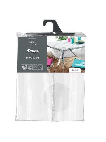 Douceur d’Intérieur Tischdecke für den Garten GARDEN B in Transparent, 140 x 0,1 x 240 cm