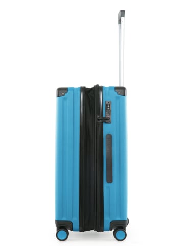 Hauptstadtkoffer Q-Damm - Mittelgroßer Hartschalenkoffer Trolley TSA, 68cm, 4 Rollen, 89 L in Cyanblau