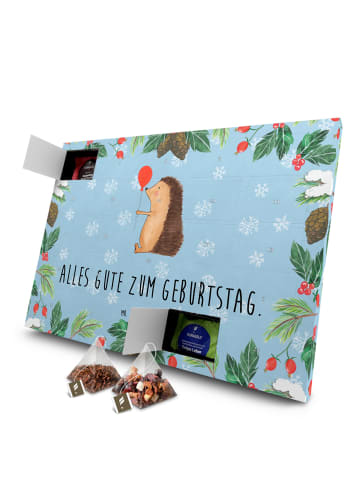 Mr. & Mrs. Panda Tee Adventskalender Igel Luftballon mit Spruch in Eisblau