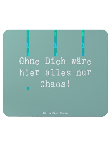 Mr. & Mrs. Panda Mousepad Spruch Reinigungskraft Held mit Spruch in Meeresbrise