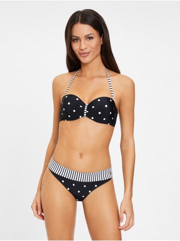 S. Oliver Bügel-Bandeau-Bikini-Top in schwarz-weiß