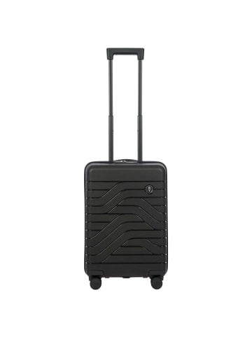 BRIC`s BY Ulisse - 4-Rollen-Kabinentrolley 55 cm (grey blue) in schwarz