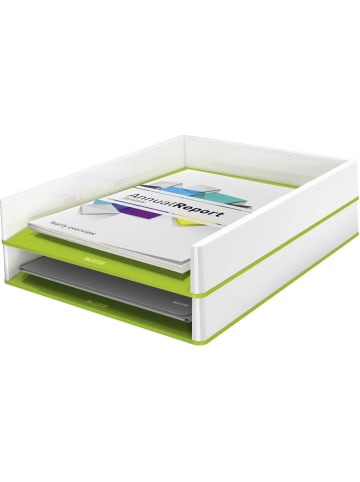 Leitz Briefkorb Wow Duo Colour A4 Polystyrol weiß/grün