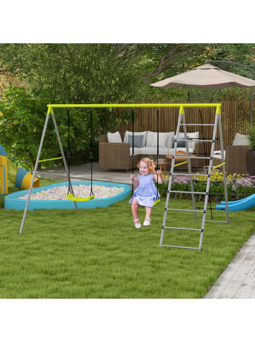 Outsunny Kinderschaukel-Set in Grün 260L x 185B x 180H cm