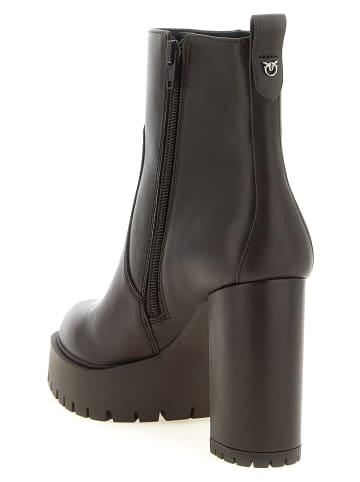 Pinko Braun Rindsleder Knöchel Stiefel