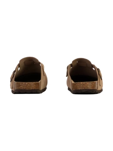 Divine Factory Joasis Leder-Pantoletten Braun