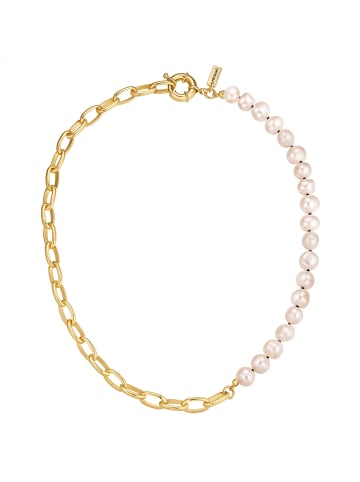 Yokoamii Kette aus Metall-Legierung mit Süßwasser-Zuchtperle in weiß