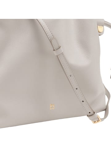 DuDu Umhängetasche Leder 26 cm pearl grey