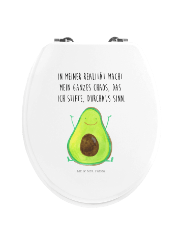 Mr. & Mrs. Panda GüteToilettensitz Avocado Glücklich mit Spruch in Weiß