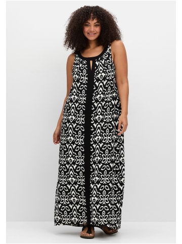 sheego Jerseykleid in schwarz-weiß