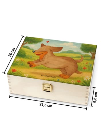 Mr. & Mrs. Panda Teeaufbewahrung Hund Dackel Design ohne Spruch in Weiß