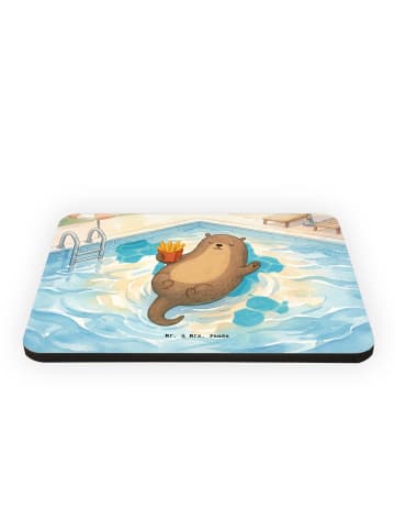 Mr. & Mrs. Panda Magnet Otter Schwimmbad Pommes Design ohne Spruch in Weiß