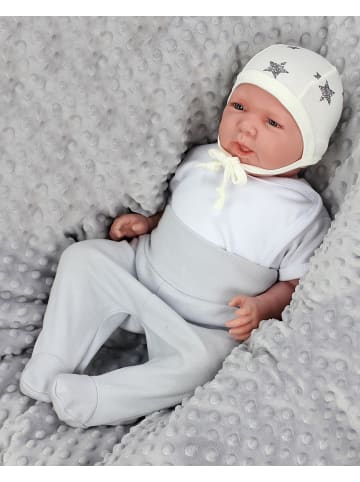 TupTam Unisex Baby Erstlingsmütze zum Binden 2er Pack in ecru