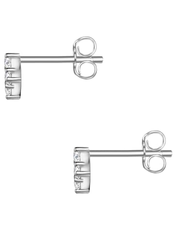 Glanzstücke München Ohrstecker Quadrat aus Sterling Silber mit Zirkonia in silber