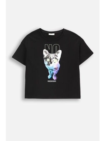 Coccodrillo T-Shirt mit kurzen Ärmeln in schwarz