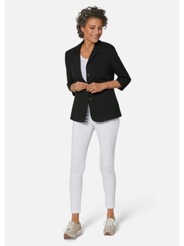 GOLDNER Leichte Blusenjacke in Seersucker-Qualität in schwarz