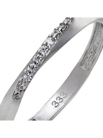 GoldDream Ring Gold 333 Weißgold - 8 Karat Swing Größe 56 (17,8)