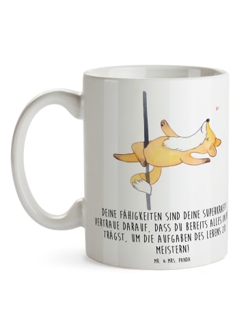 Mr. & Mrs. Panda Tasse Vertrauen in Fähigkeiten mit Spruch in Weiß