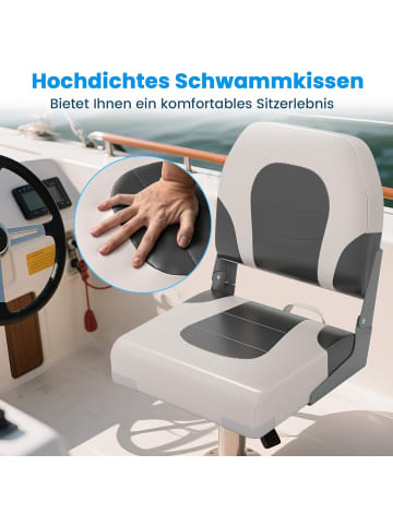 COSTWAY Bootssitz 2er Set klappbar in Grau