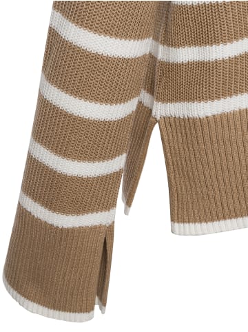 Vila Strickpullover VICasia in braun weiß - 0001