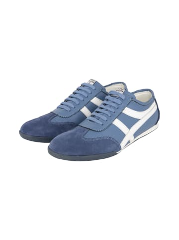 DreiMaster Maritim Sneakers Aus Leder in Blau Weiss