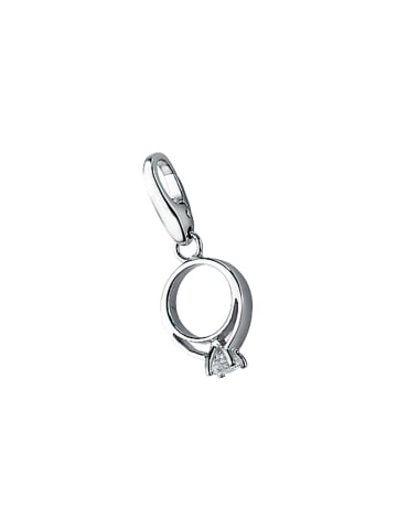 Giorgio Martello Milano Charm Ring Mit Zirkonia in Silber