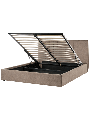 Beliani Doppelbett TARASCON in Beige - (W) 178 x (H) 103 x (L) 214 cm