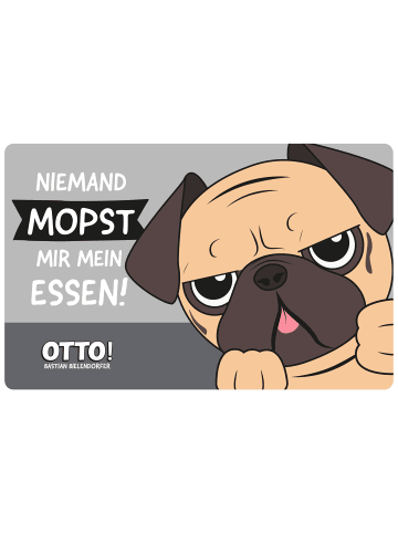 United Labels Bastian Bielendorfer Brotdose mit Trennwand - Otto! Mops in schwarz