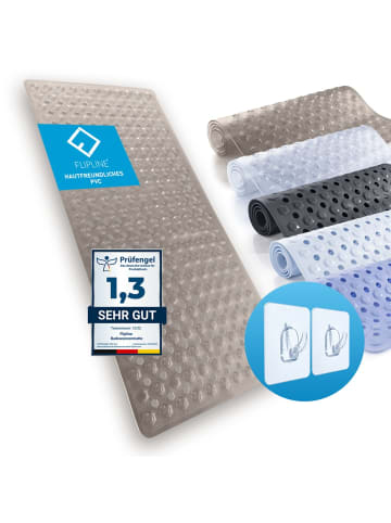 Flip Badewannenmatte hellgrau 88x40cm Transparent