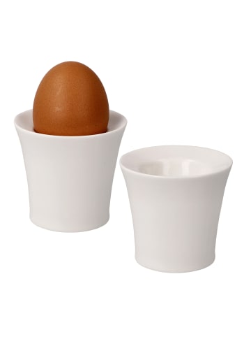 Kaiser Porzellan Eierbecher " Set weiß " in weiß glasiert