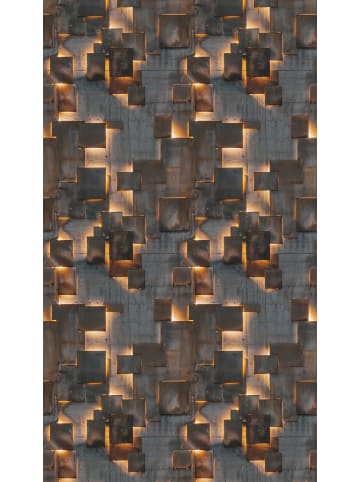 A.S. Création Wandbild Geometric Glow in Stahlblau