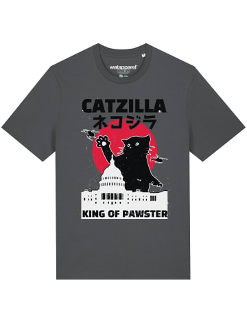 wat? Apparel T-Shirt Catzilla in Grau
