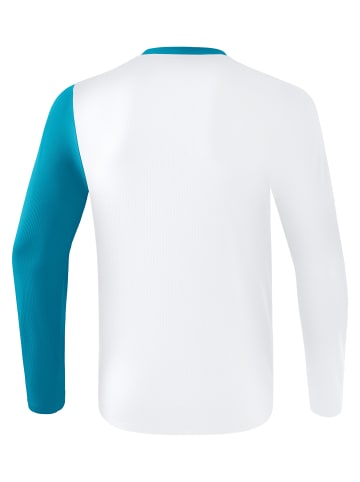 erima 5-C Longsleeve in weiss/oriental blue/colonial blue