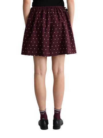 Marc O'Polo DENIM Kurzer Seersucker-Rock A-Shape in Dark Red