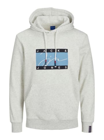 Jack & Jones Kapuzenpullover in White Melange