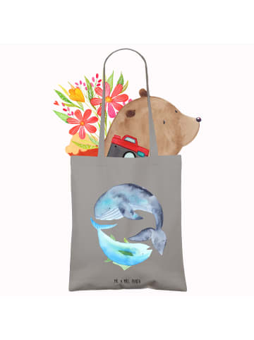 Mr. & Mrs. Panda Ostergeschenk Walfisch Thunfisch ohne Spruch in Light Grey
