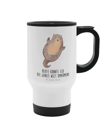 Mr. & Mrs. Panda Kaffeebecher Otter Umarmen mit Spruch in Weiß