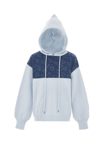 SANIKA Damen Strickpullover in Hellblau Marine