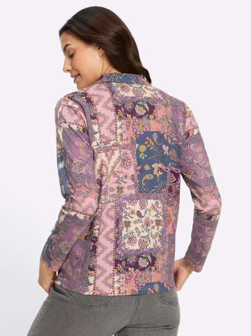 WITT WEIDEN Poloshirt in burgund-violett-bedruckt