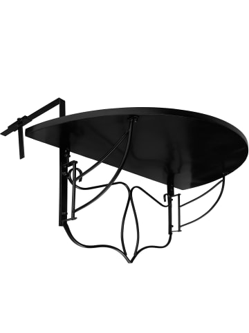 tectake Balkontisch zum Einhängen, 75 x 65 x 62 cm, mit soliden Metallhaken