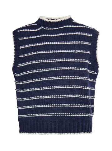 DreiMaster Damen Pullunder in Marine Wollweiss