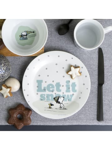 Geda Labels Teller Peanuts Winter  in Weiß - 20,5 cm