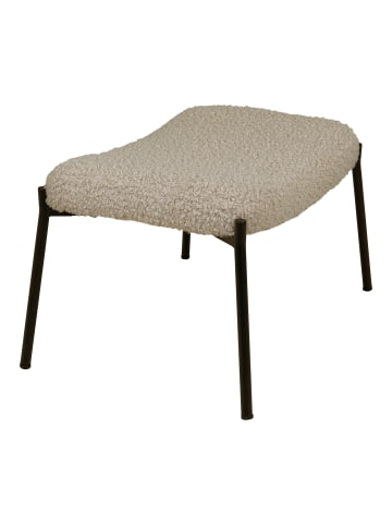 House Nordic Fußhocker GLASGOW Taupe Lammfell Optik