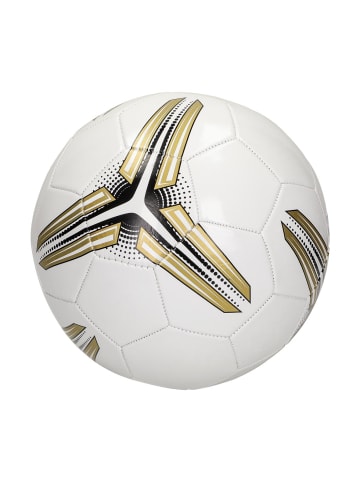 elasto Fußball "Match" in weiß/gold - Größe 5