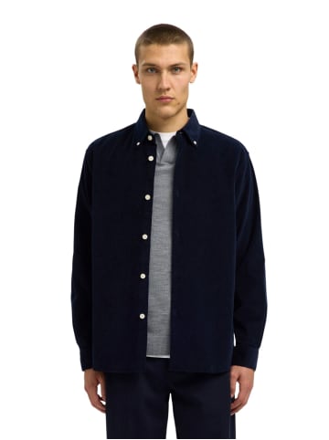 SELECTED HOMME Hemd SLHREGDANNI CORD BD LS SHIRT in Blau