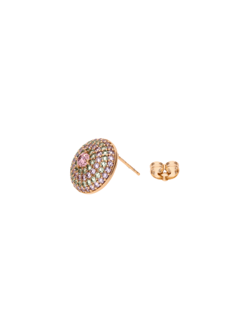 faina Women Stud Earrings in Rose Gold Pink Multicolor