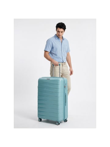 Franky London 4 Rollen Trolley L 74 cm mit Dehnfalte mint green