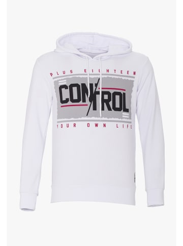 PLUS EIGHTEEN Herren Kapuzenpullover in Weiss