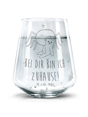 Mr. & Mrs. Panda Trinkglas Spinne Agathe Teddy mit Spruch in Transparent
